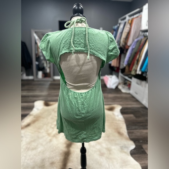 Free People Beach Vivi Mini Dress Size Small Pockets Tie Swinsuit Cover - Picture 5 of 7